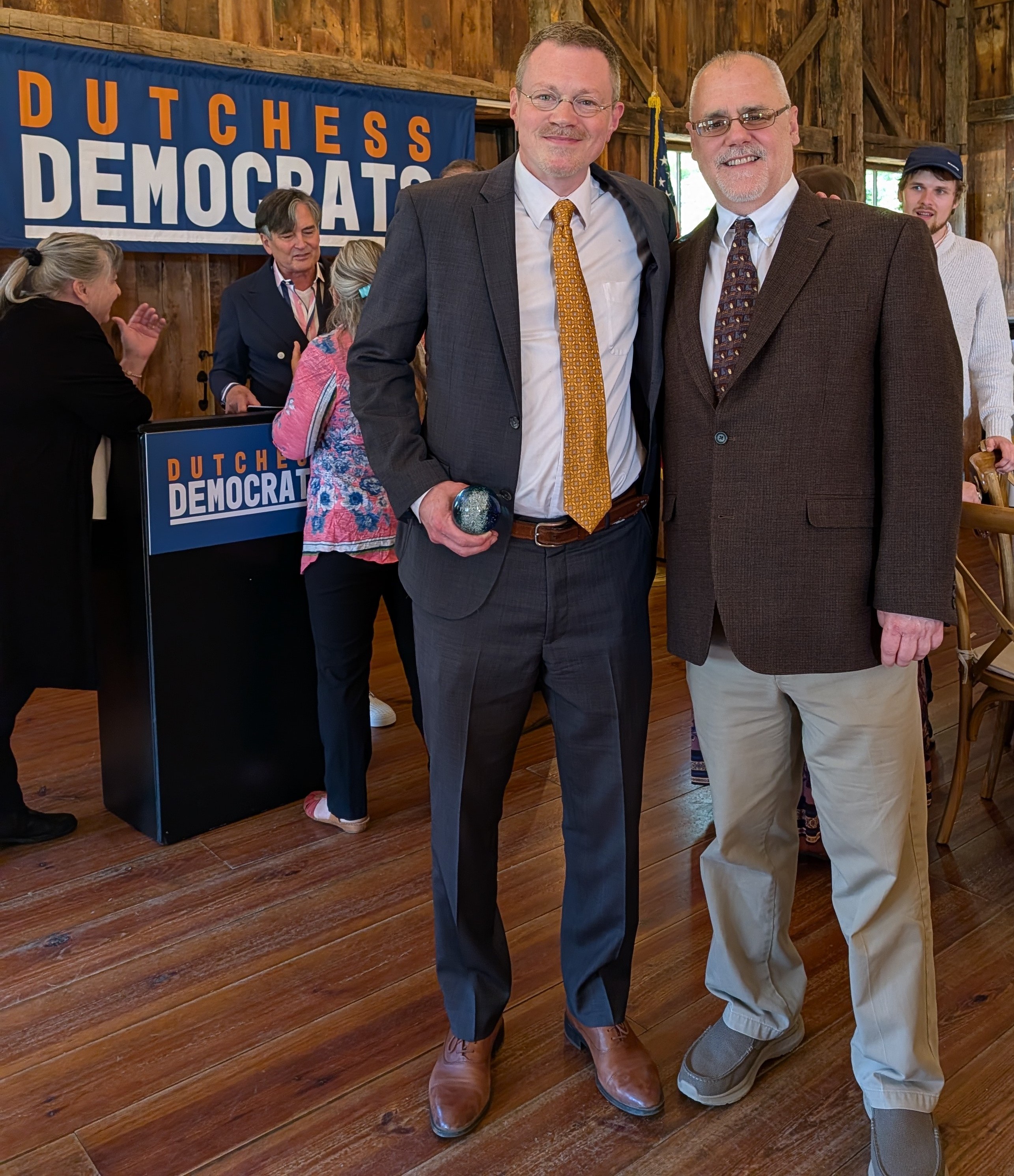 Marty Mygan with Dutchess County Comptroller Dan Aymar-Blair