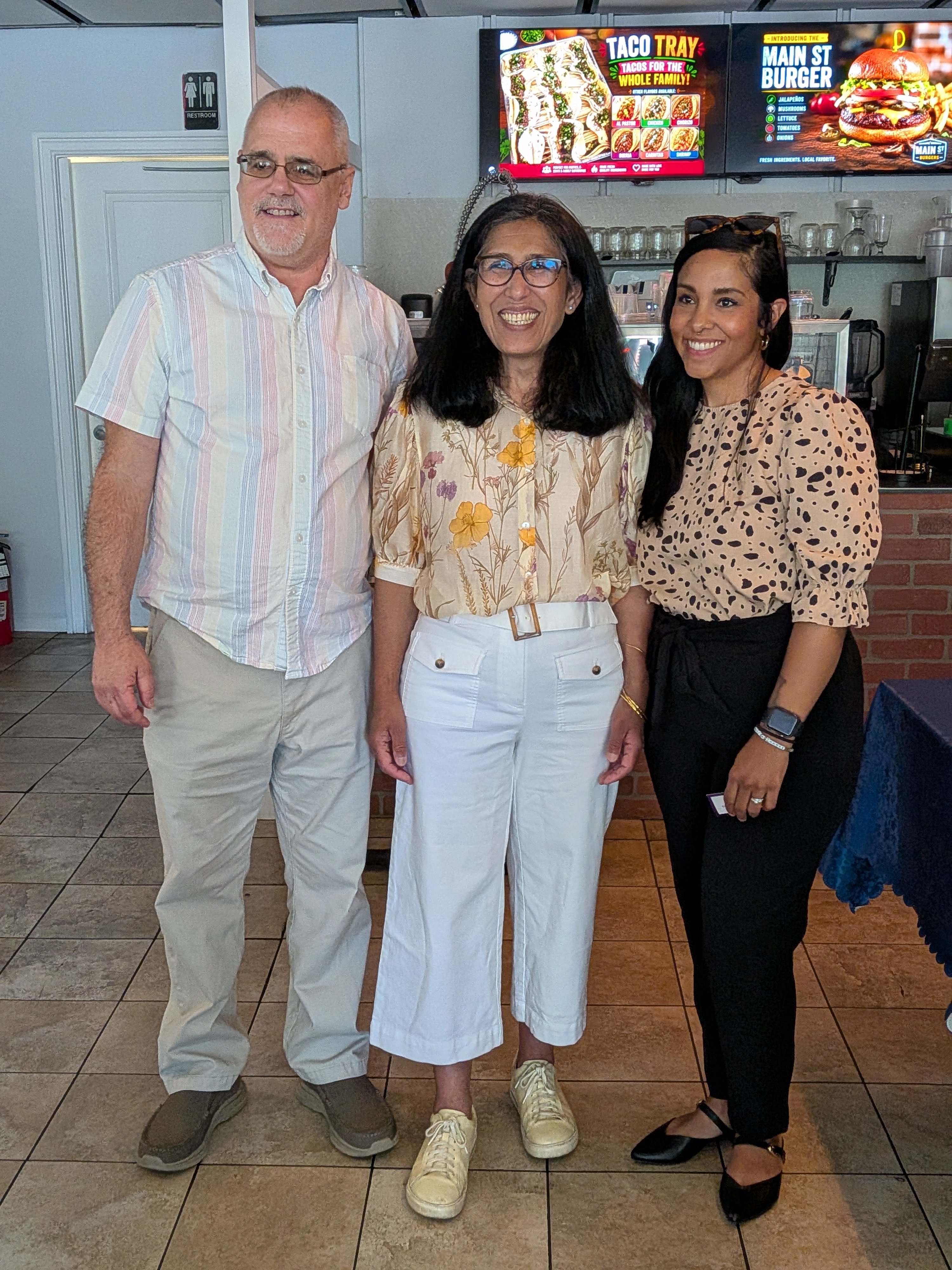 Marty Mygan with Democratic candidates Lisa Kaul and Brooklyn Talarico